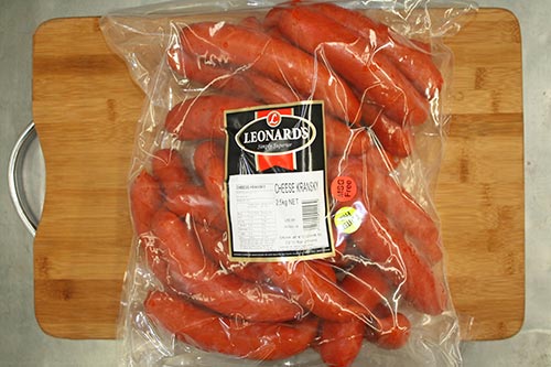 Cheese Kransky Sausages - 2.5kg