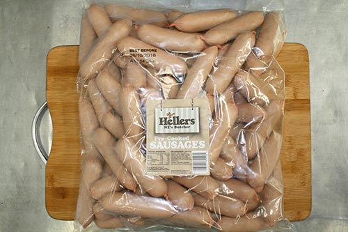 Hellers - Plain Pre-cooked Sausages - 5kg